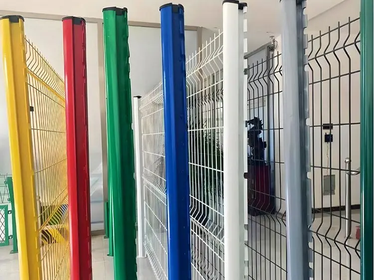 Custom color options for welded wire fence panels and posts