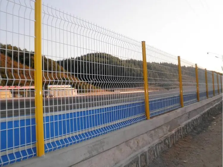 Welded Wire Mesh Fence installed in factory perimeter