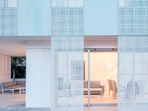 Decorative perforated sheet metal for modern architecture