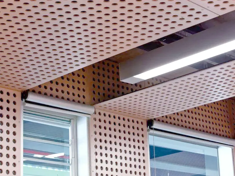 Decorative perforated sheet metal for interior design