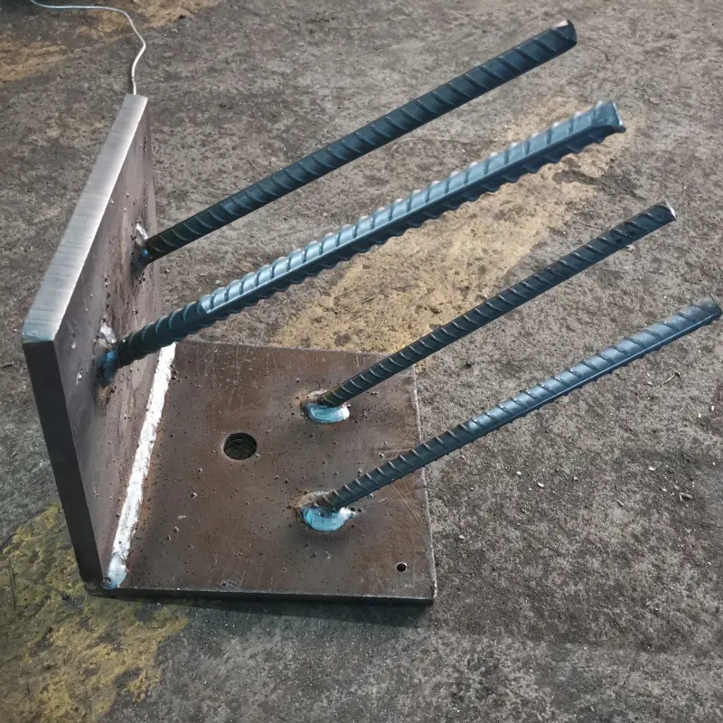 Welded steel embedded part for concrete construction