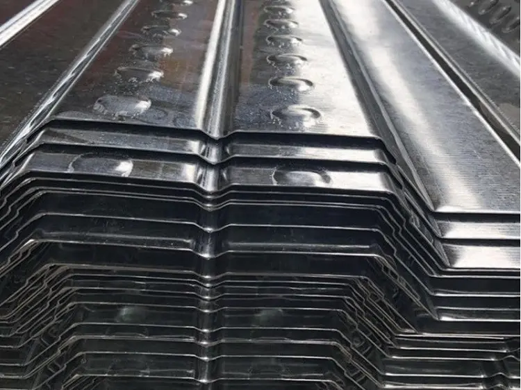 Galvanized open-rib floor decking sheet for fast construction.